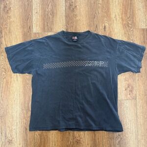 Vintage ZZ Top Shirt Mens XL Giant Tag‎ Bass Drums and Fuzzy Guitar Band Tee 90s